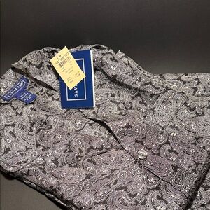 Savile Row Long sleeve, long pant 100% silk vintage Paisley Pajamas M